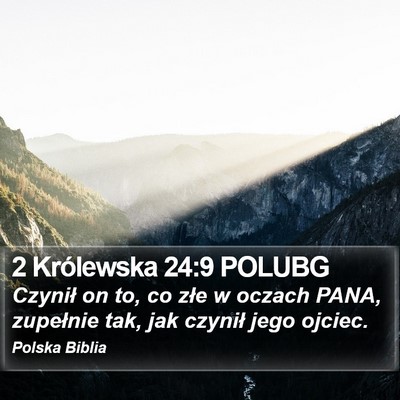 2 Królewska 24:9 POLUBG Bible Verse Image