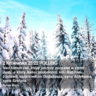 2 Królewska 25:22 POLUBG Bible Verse Image