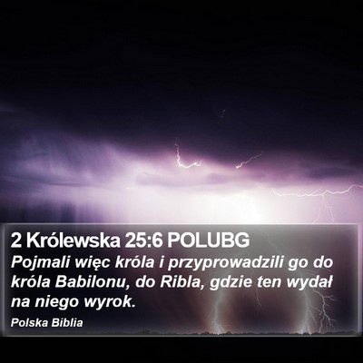 2 Królewska 25:6 POLUBG Bible Verse Image