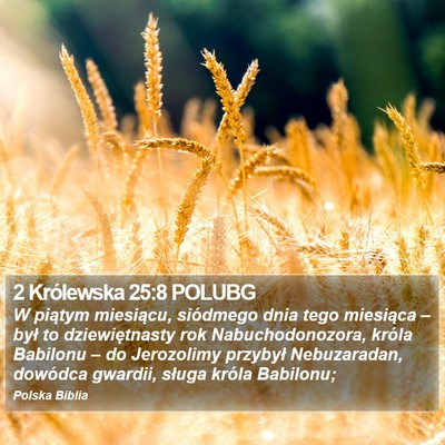2 Królewska 25:8 POLUBG Bible Verse Image