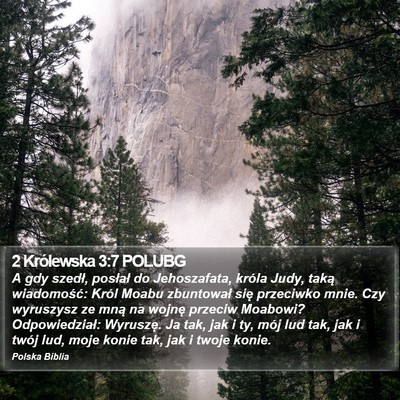 2 Królewska 3:7 POLUBG Bible Verse Image