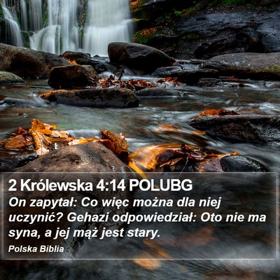 2 Królewska 4:14 POLUBG Bible Verse Image