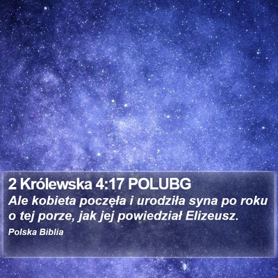 2 Królewska 4:17 POLUBG Bible Verse Image