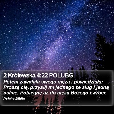 2 Królewska 4:22 POLUBG Bible Verse Image