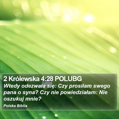 2 Królewska 4:28 POLUBG Bible Verse Image