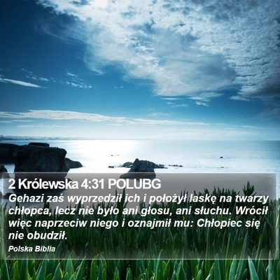 2 Królewska 4:31 POLUBG Bible Verse Image