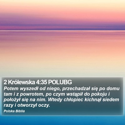 2 Królewska 4:35 POLUBG Bible Verse Image
