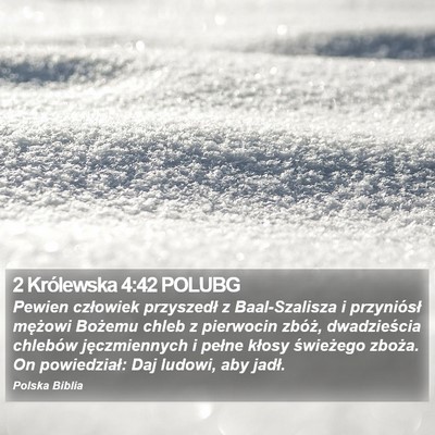 2 Królewska 4:42 POLUBG Bible Verse Image