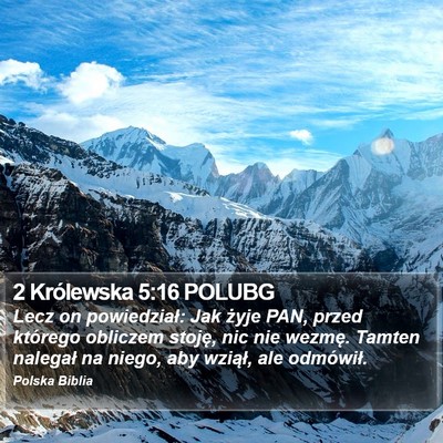 2 Królewska 5:16 POLUBG Bible Verse Image