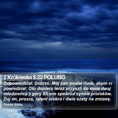 2 Królewska 5:22 POLUBG Bible Verse Image
