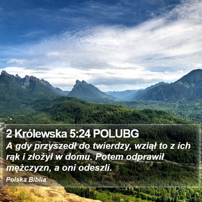 2 Królewska 5:24 POLUBG Bible Verse Image