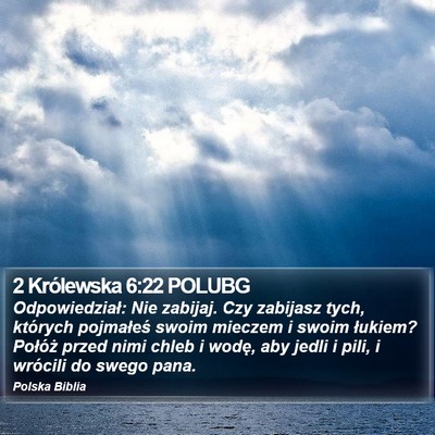 2 Królewska 6:22 POLUBG Bible Verse Image