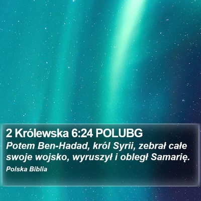 2 Królewska 6:24 POLUBG Bible Verse Image
