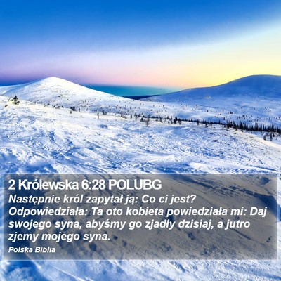 2 Królewska 6:28 POLUBG Bible Verse Image