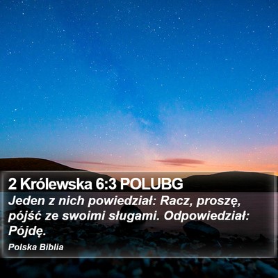 2 Królewska 6:3 POLUBG Bible Verse Image