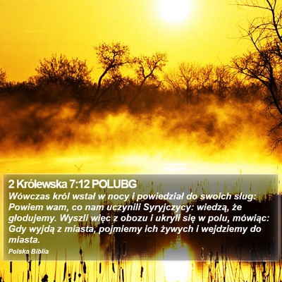 2 Królewska 7:12 POLUBG Bible Verse Image