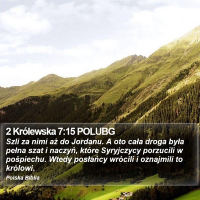 2 Królewska 7:15 POLUBG Bible Verse Image