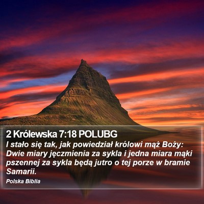 2 Królewska 7:18 POLUBG Bible Verse Image
