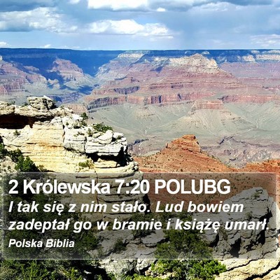 2 Królewska 7:20 POLUBG Bible Verse Image