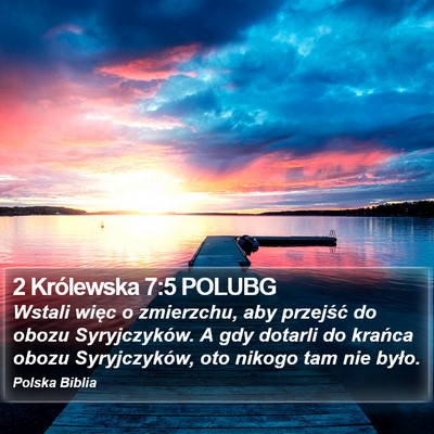 2 Królewska 7:5 POLUBG Bible Verse Image