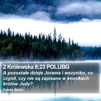 2 Królewska 8:23 POLUBG Bible Verse Image