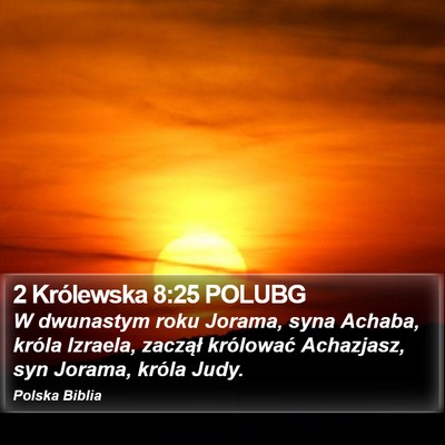 2 Królewska 8:25 POLUBG Bible Verse Image