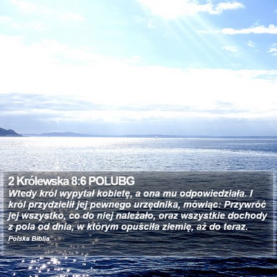 2 Królewska 8:6 POLUBG Bible Verse Image