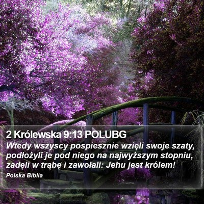 2 Królewska 9:13 POLUBG Bible Verse Image