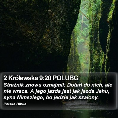 2 Królewska 9:20 POLUBG Bible Verse Image