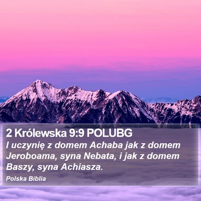 2 Królewska 9:9 POLUBG Bible Verse Image