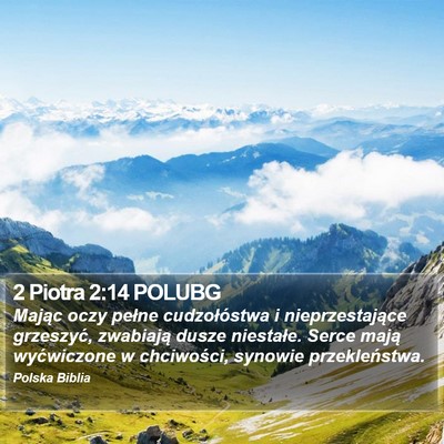 2 Piotra 2:14 POLUBG Bible Verse Image