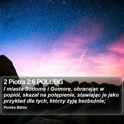 2 Piotra 2:6 POLUBG Bible Verse Image