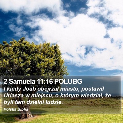 2 Samuela 11:16 POLUBG Bible Verse Image