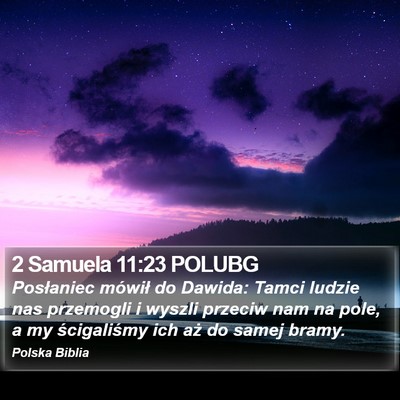 2 Samuela 11:23 POLUBG Bible Verse Image