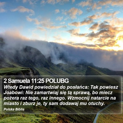 2 Samuela 11:25 POLUBG Bible Verse Image