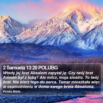 2 Samuela 13:20 POLUBG Bible Verse Image