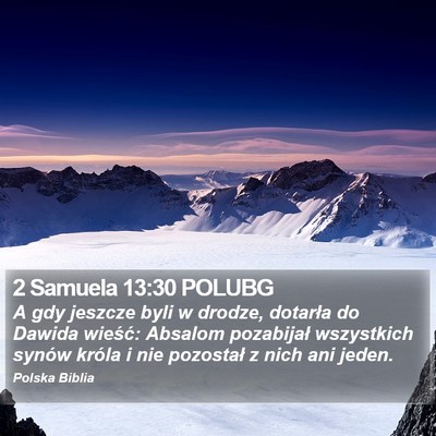 2 Samuela 13:30 POLUBG Bible Verse Image