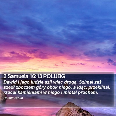 2 Samuela 16:13 POLUBG Bible Verse Image