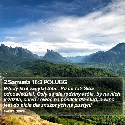 2 Samuela 16:2 POLUBG Bible Verse Image