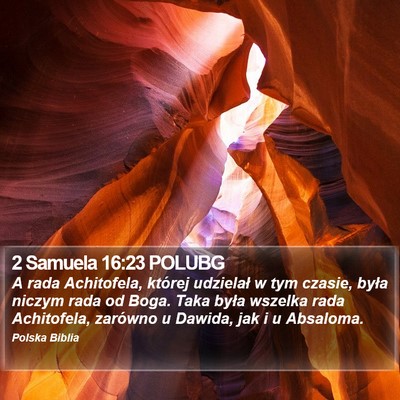 2 Samuela 16:23 POLUBG Bible Verse Image