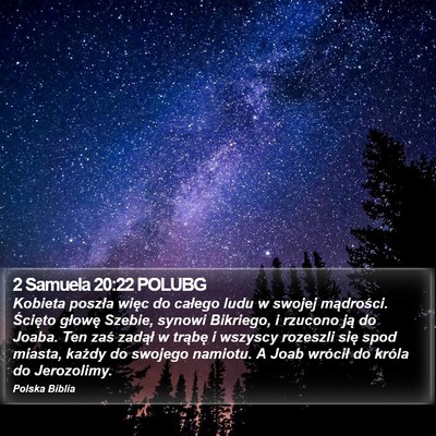 2 Samuela 20:22 POLUBG Bible Verse Image