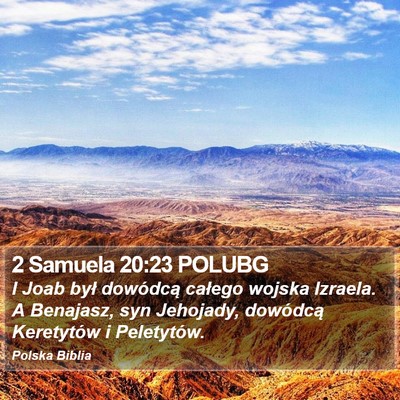 2 Samuela 20:23 POLUBG Bible Verse Image
