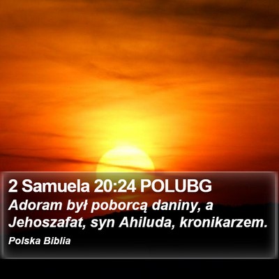 2 Samuela 20:24 POLUBG Bible Verse Image