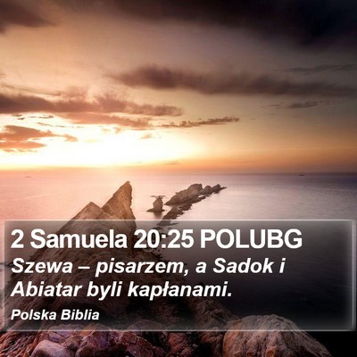 2 Samuela 20:25 POLUBG Bible Verse Image
