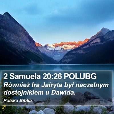 2 Samuela 20:26 POLUBG Bible Verse Image