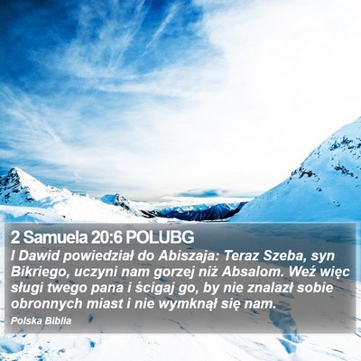 2 Samuela 20:6 POLUBG Bible Verse Image