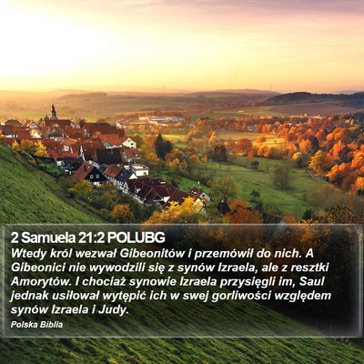 2 Samuela 21:2 POLUBG Bible Verse Image