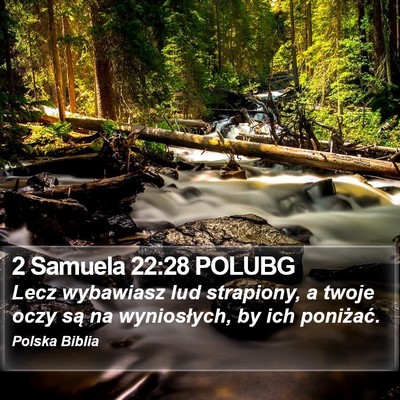 2 Samuela 22:28 POLUBG Bible Verse Image