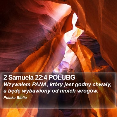 2 Samuela 22:4 POLUBG Bible Verse Image