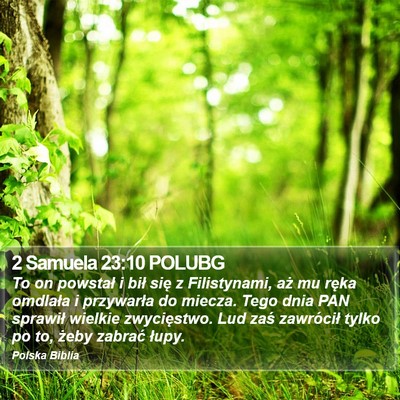 2 Samuela 23:10 POLUBG Bible Verse Image